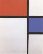 Piet Mondrian Composition No II Composition with Blue and Red (mk09) oil painting on canvas